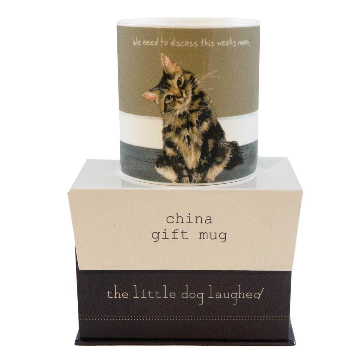 Tabby Cat China Mug | Menu