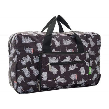 Eco Chic Lightweight Foldable Holdall Scatty Scotty (Black)