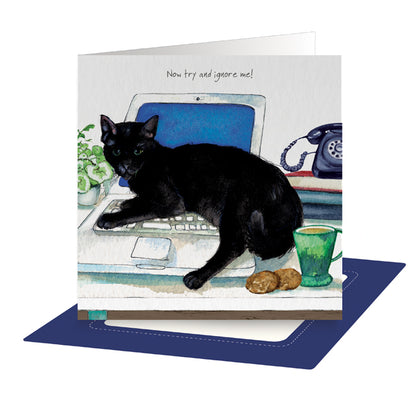 Black Cat Greeting Card