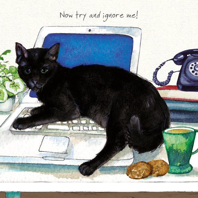 Black Cat Greeting Card