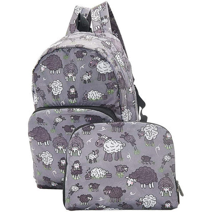 Eco Chic Lightweight Foldable Backpack (Sheep Grey)