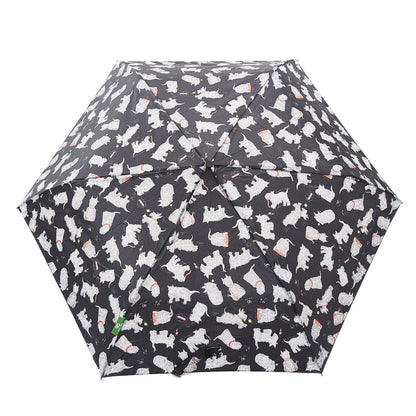 Eco Chic Compact Mini Umbrella/Handbag Brolly (Scatty Scotty - Black)?