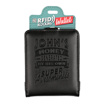 History & Heraldry Personalised RFID Wallet - John