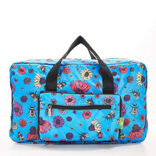 Eco Chic Lightweight Foldable Holdall Bee 2 (Blue)