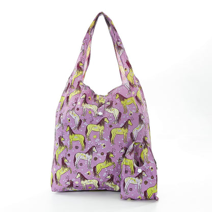 Shopper Bag by Eco Chic - Unicorn Print - Purple