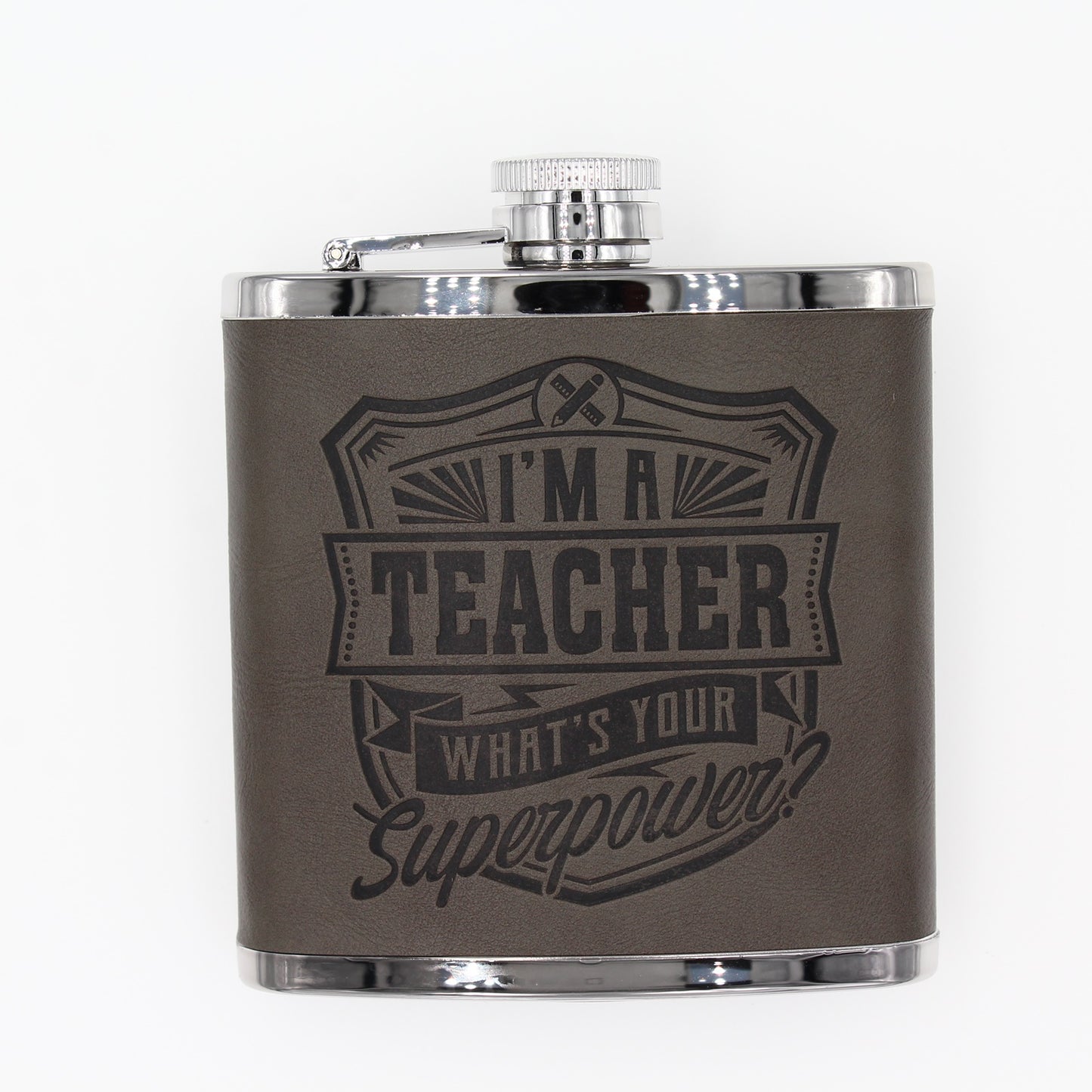 Top Bloke Mens Gift Hip Flask for Him -  Treat for "Teacher"