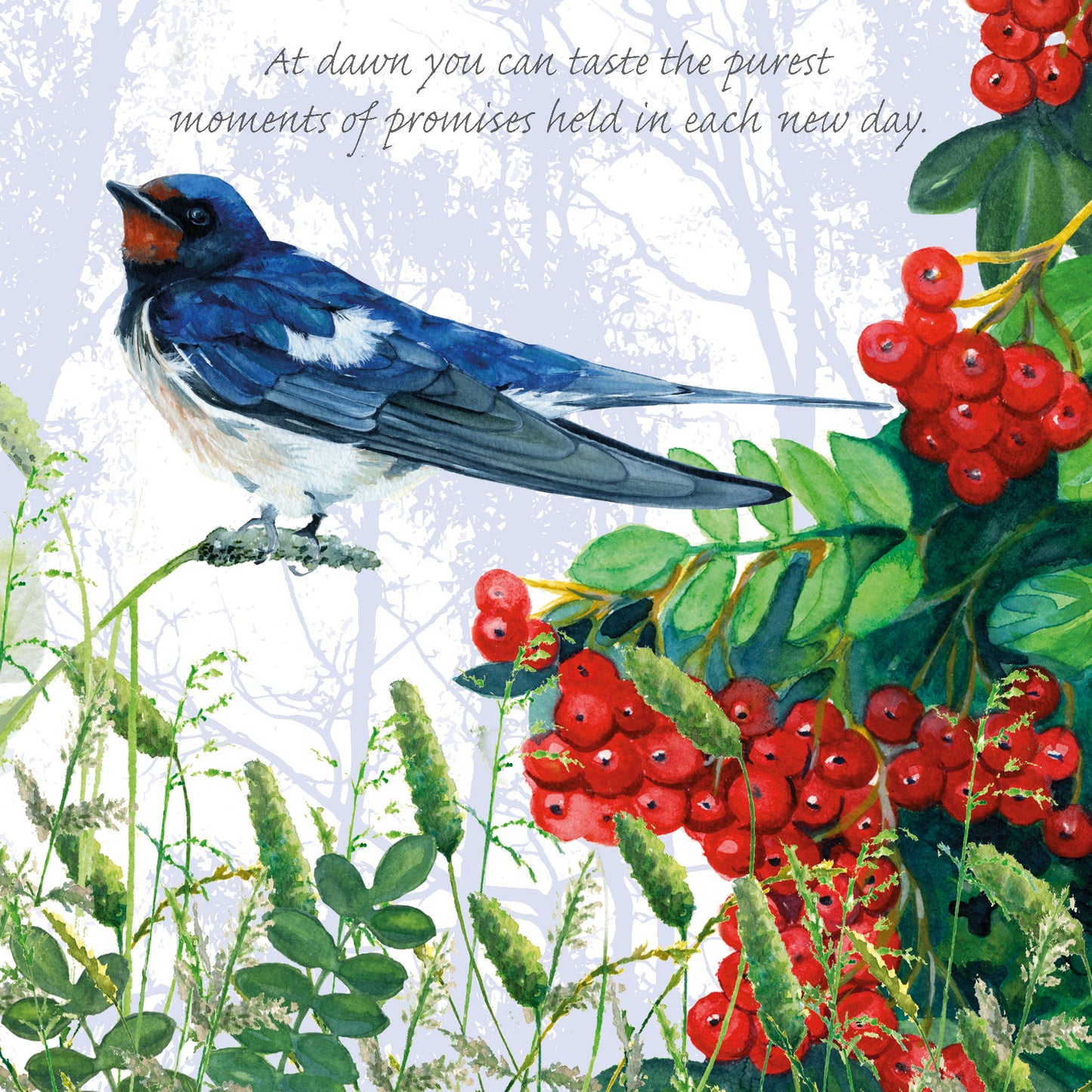 Swallow Greeting Card-Dawn Promise-At dawn you can taste the purest moments of promise held in each new day.