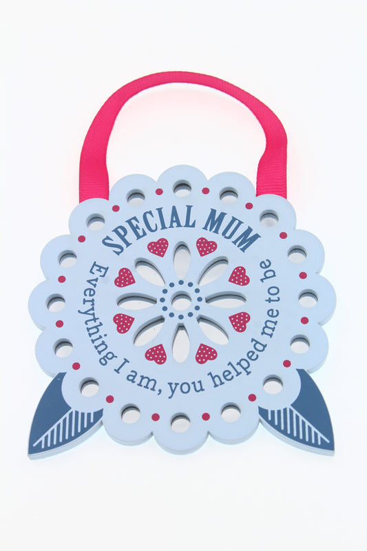 H & H Reflective Words Special Mum Hanging Plaque 00200040001