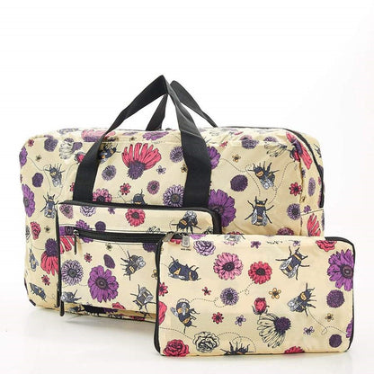 Eco Chic Recycled Cabin Approved 30 Litre Foldable Holdall (Bee 2 - Beige)