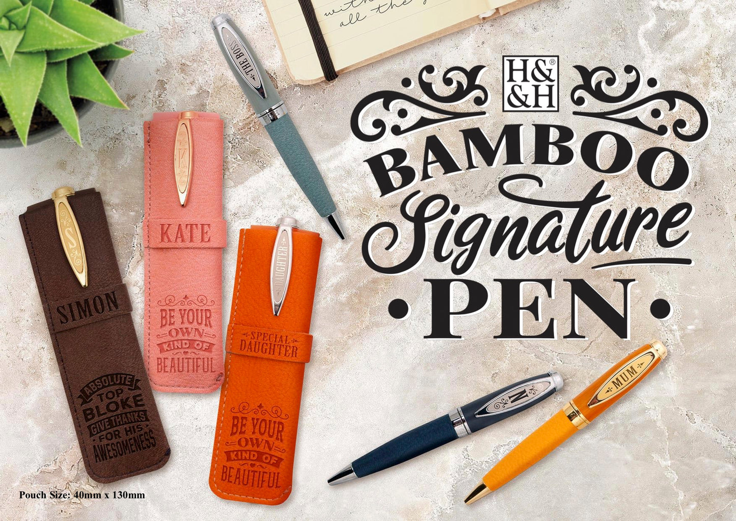 History & Heraldry Personalised Bamboo Signature Pens - Gary