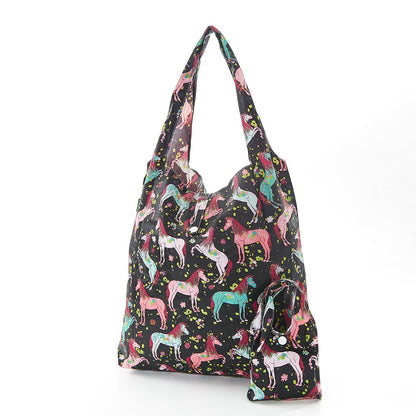 Shopper Bag by Eco Chic - Unicorn Print - Black