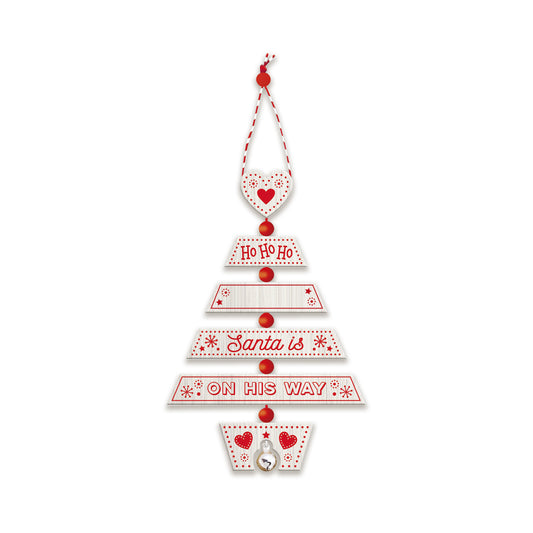 HH- Xmas Tree Decoration - Santa Red/White